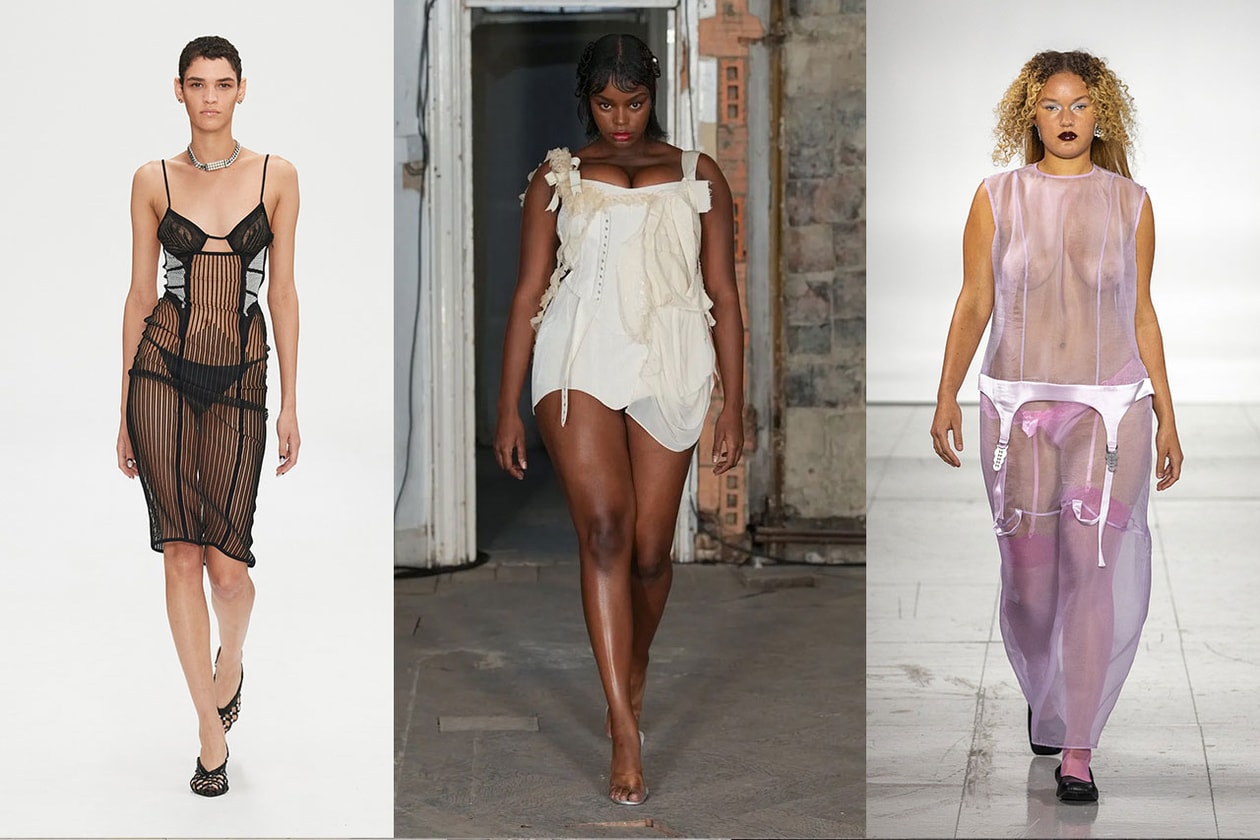 trends london fashion week runway motorsports metallics layering cut outs