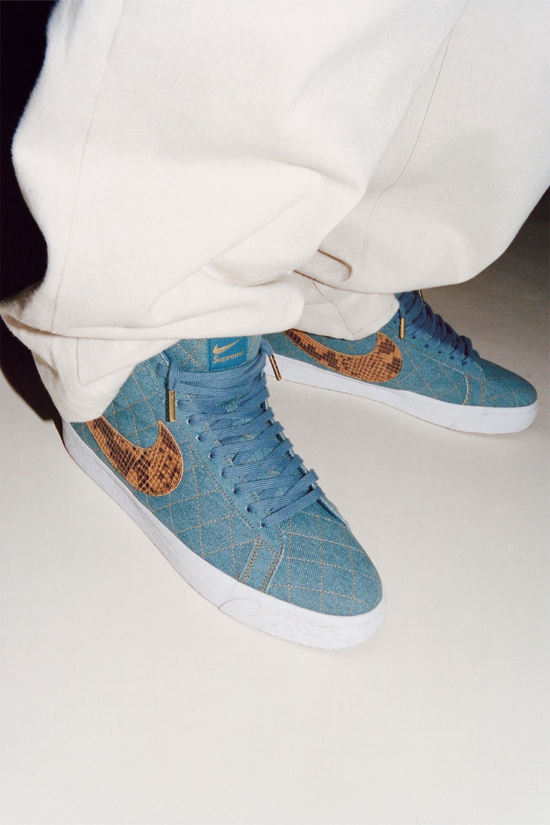 Supreme Nike SB Blazer Mid Collaboration Denim Images Release Date Info