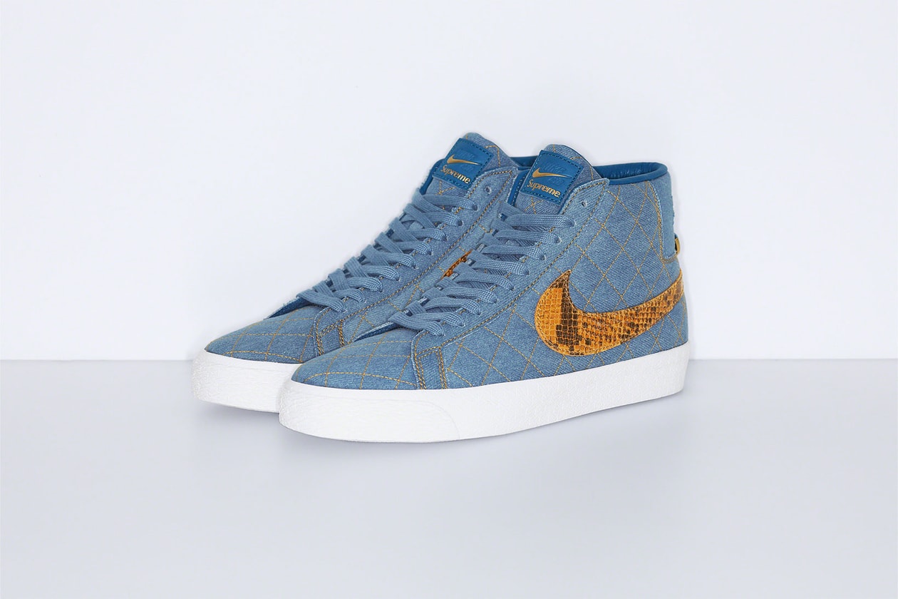 Supreme Nike SB Blazer Mid Collaboration Denim Images Release Date Info