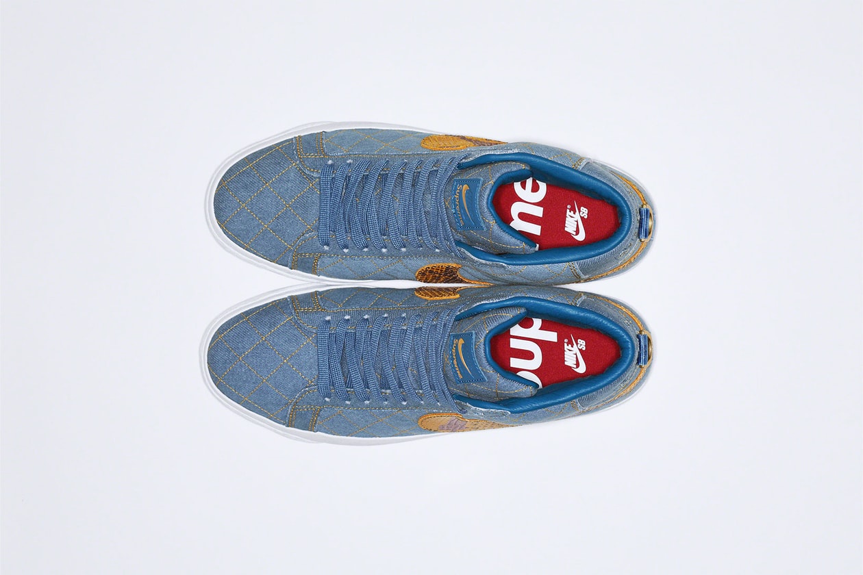 Supreme Nike SB Blazer Mid Collaboration Denim Images Release Date Info