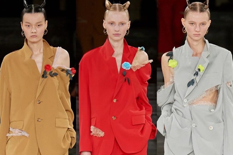 Undercover paris fashion week spring/summer 2023 braided hairstyles photos