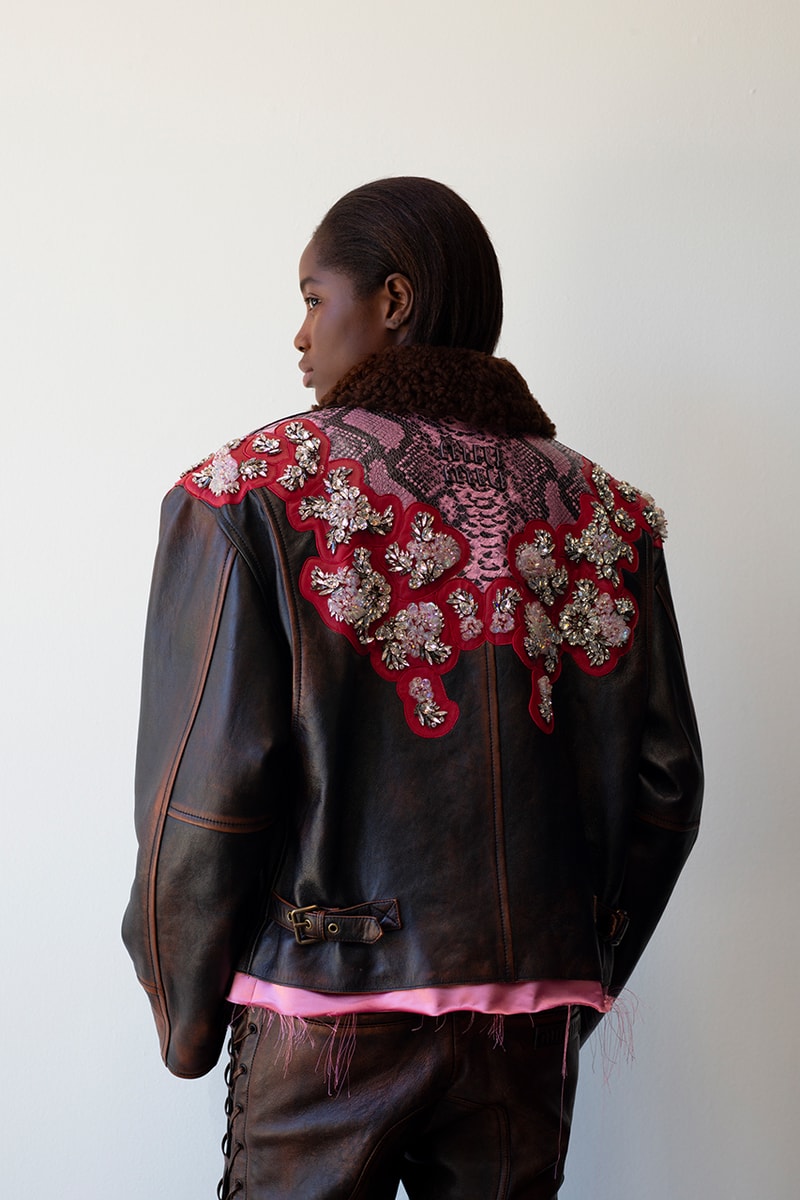 miu miu upcycling leather jackets sustainable clothing runway