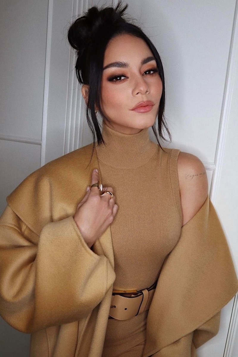 vanessa hudgens tan michael kors outfit fashion celebrity style 