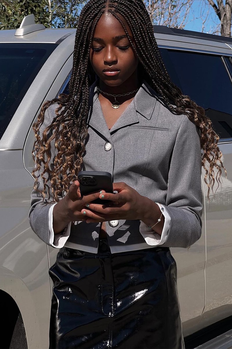 Zaya Wade half-up ponytail tiffany & co jewelry photos instagram
