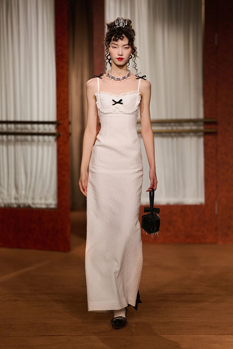 shushu tong dress SHUSHU/TONG Black Flower Bud Maxi Featuring a bow neckline Exclusive wedding special with @ssense