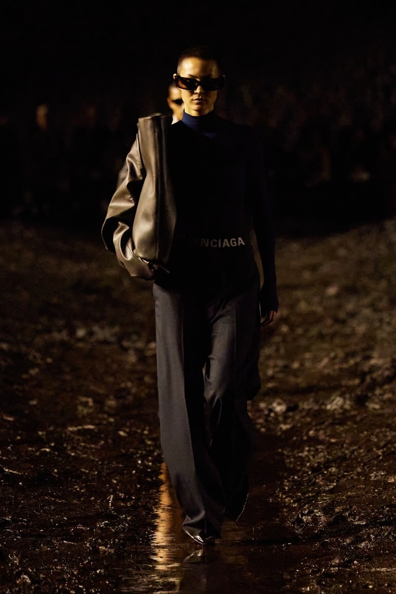 balenciaga fashion week runway paris kanye west bella hadid