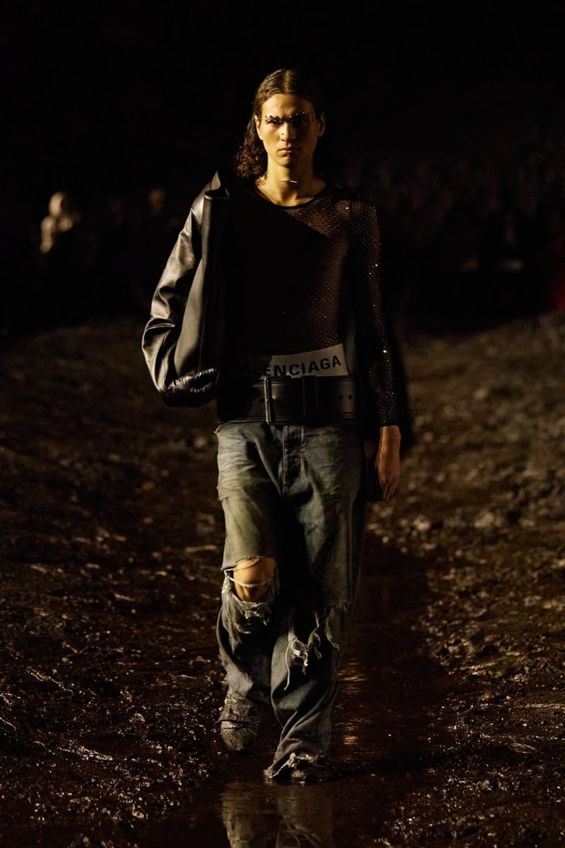 balenciaga fashion week runway paris kanye west bella hadid