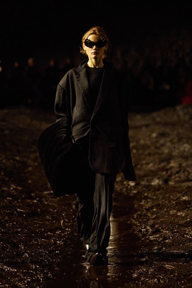 balenciaga fashion week runway paris kanye west bella hadid