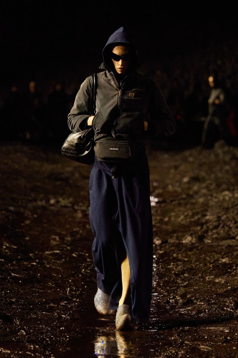 balenciaga fashion week runway paris kanye west bella hadid