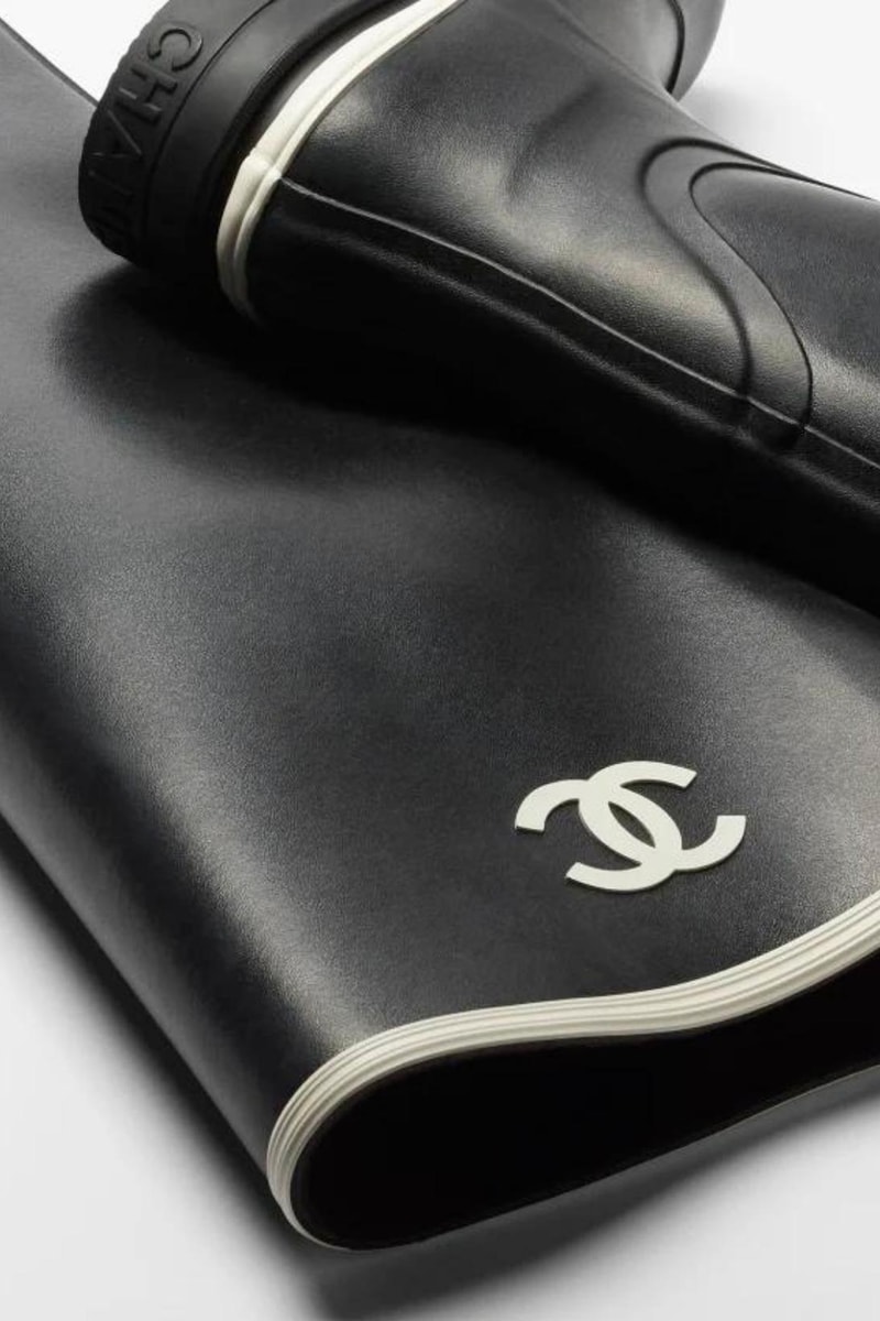 Chanel Thigh High Rain Boot Black White Dark Beige Release Date G39625 X56326 K5218