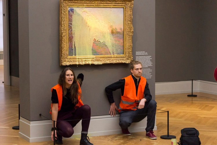 Climate Activists Vandalize Monet's 'Grainstacks' Painting With Mashed Potatoes