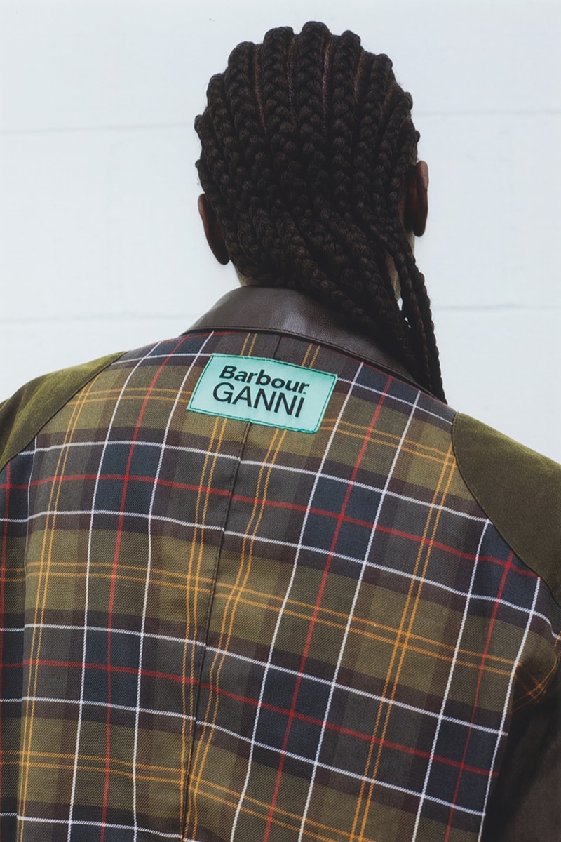 ganni barbour collection hats jackets coats shirts