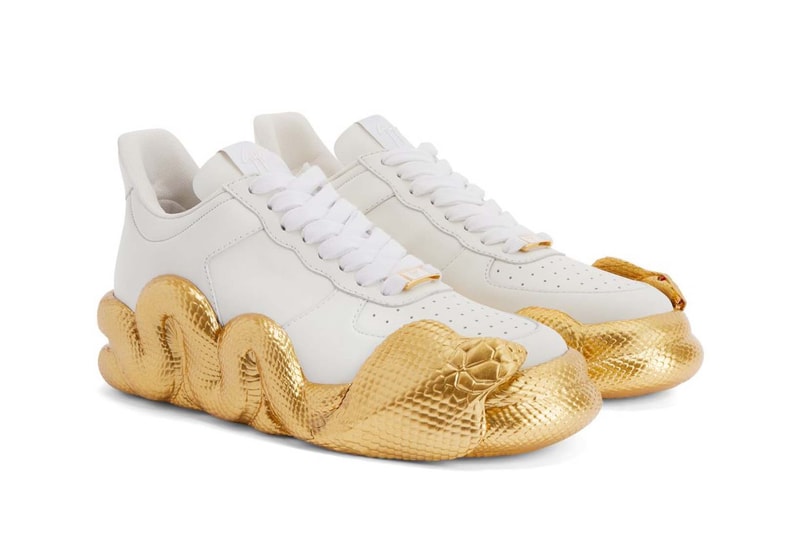 Giuseppe Zanotti Cobra Sneaker Black White Gold RU20035003 RU20035004 Release Date