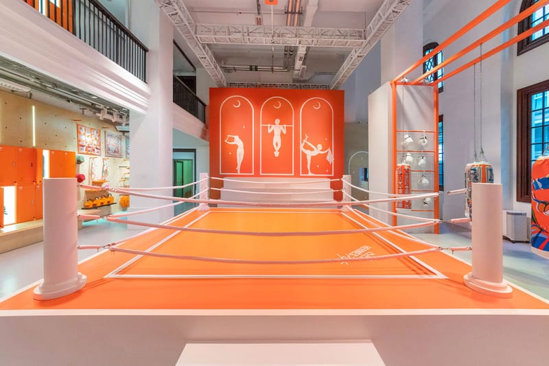 Hermès Launches All-Orange Space With Branded Boxing Ring, Kettlebells and More