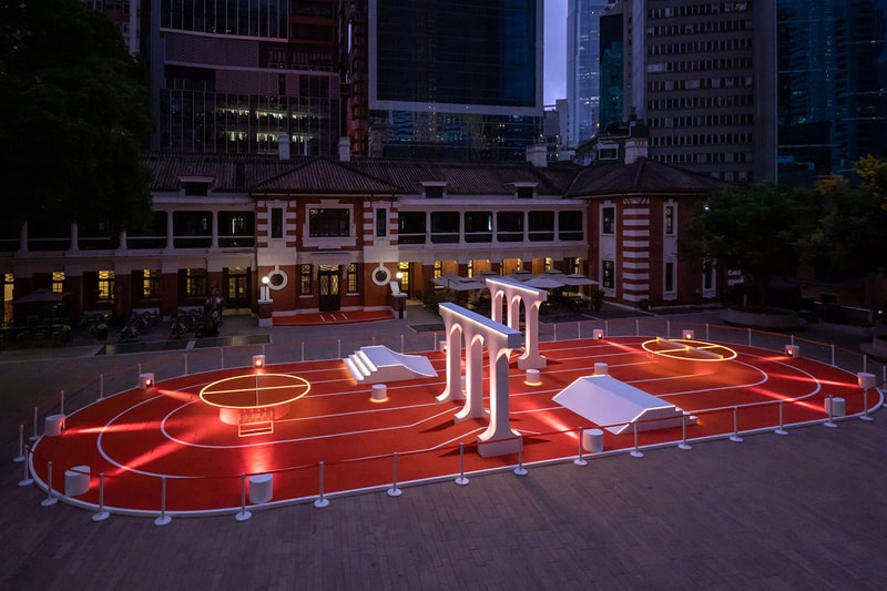 Hermes Fitness Event Pop-Up Hong Kong Boxing Ring Climbing Wall Kettlebells Ping Pong Table Images
