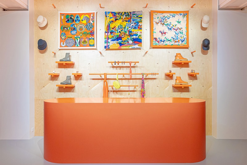 Hermes Fitness Event Pop-Up Hong Kong Boxing Ring Climbing Wall Kettlebells Ping Pong Table Images