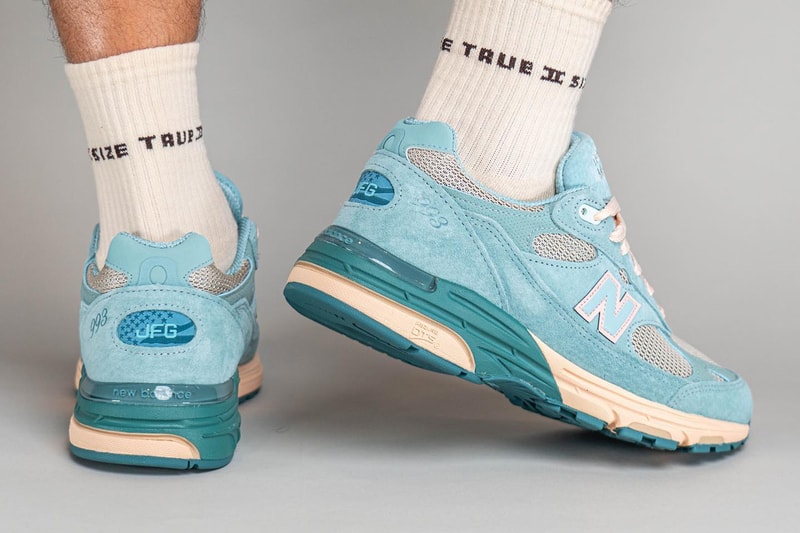 Joe Freshgoods New Balance 993 Performance Art Collaboration Arctic Blue On-Foot Images Release Info