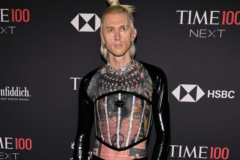 Machine Gun Kelly Rocks a Caged Corset and Man Bun Suited for a "Targaryen BDSM Party"