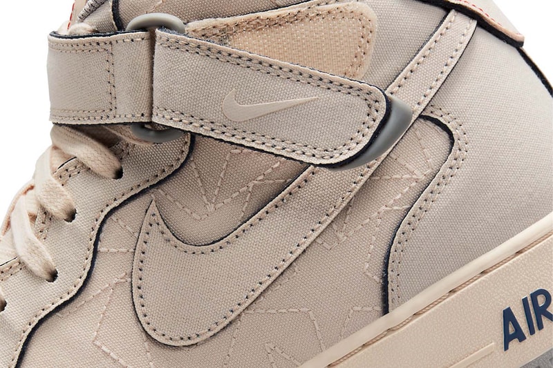 Nike Air Force 1 Mid Pearl White Tear Away Tan Blue Gray Release Date DZ5367-219