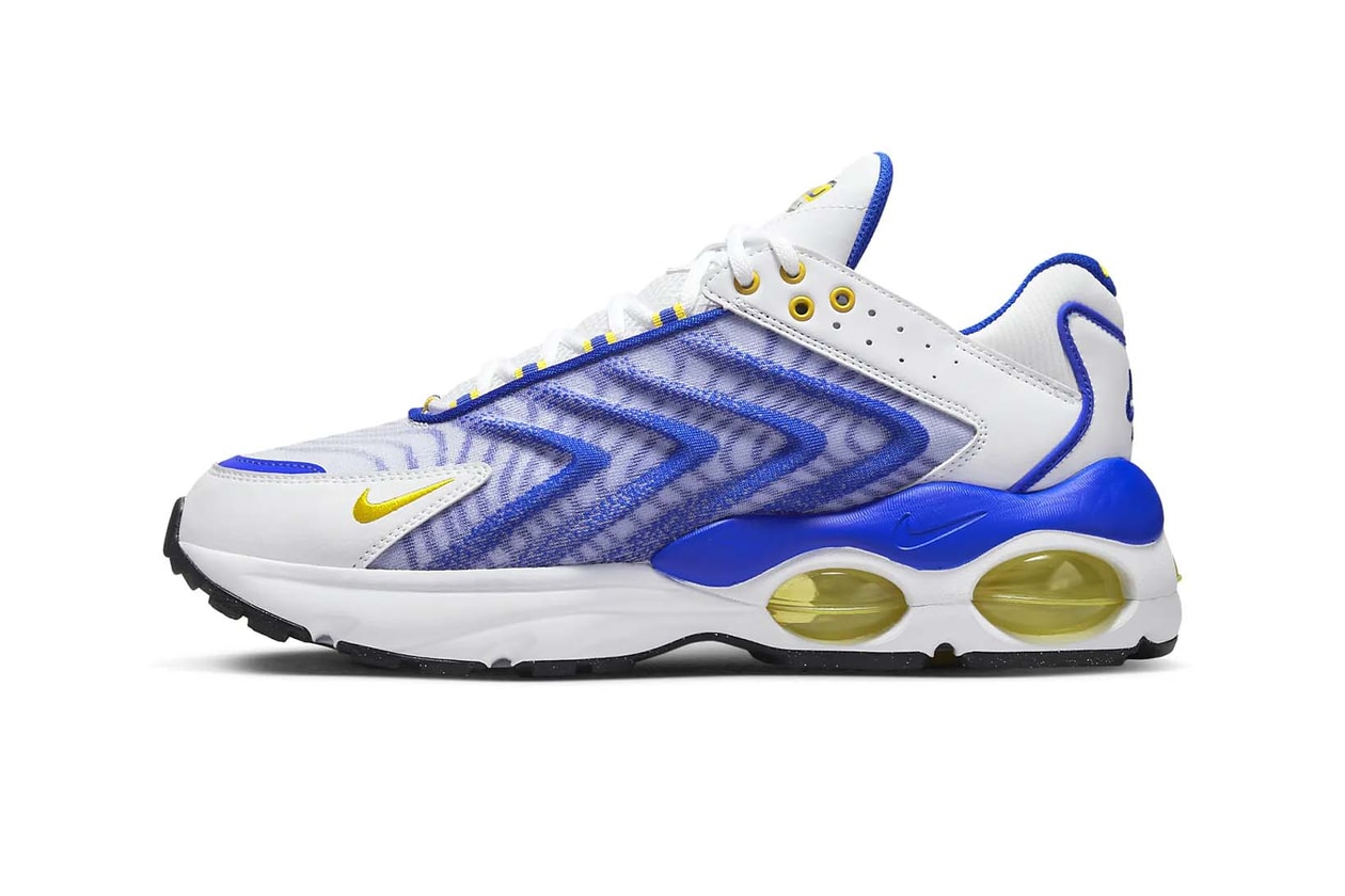 Nike Air Max TN Black White Racer Blue Speed Yellow Move to Zero Sustainability DQ3984-100 DQ3984-001 Release Date