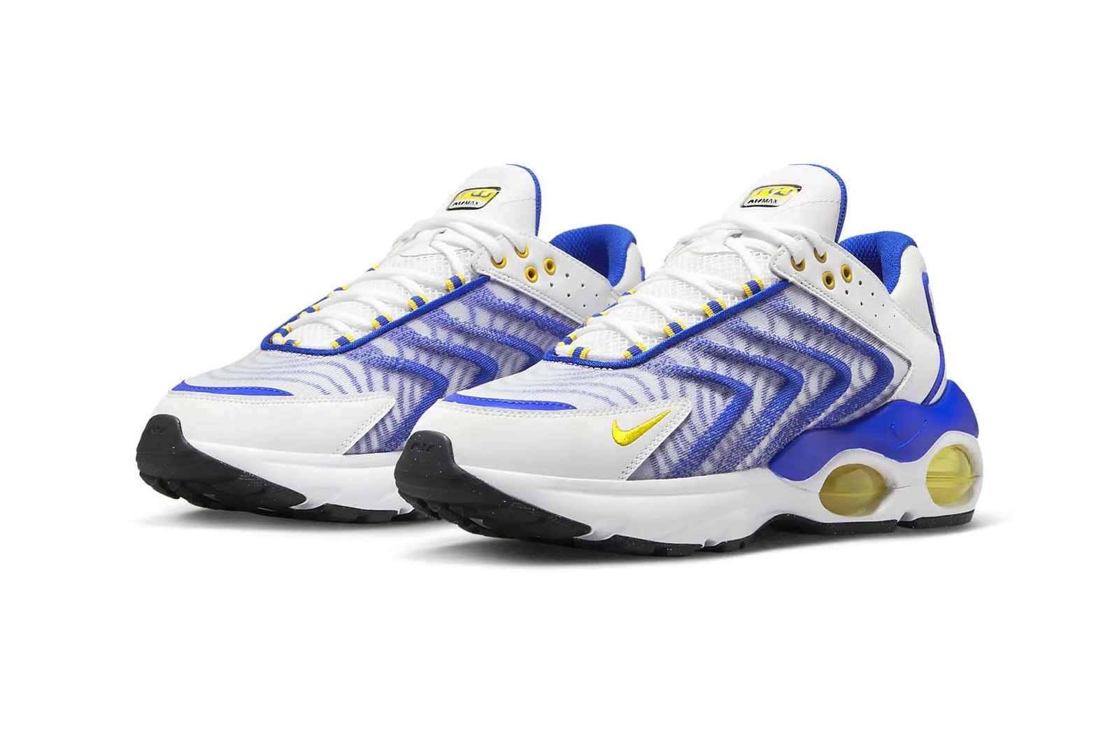 Nike Air Max TN Black White Racer Blue Speed Yellow Move to Zero Sustainability DQ3984-100 DQ3984-001 Release Date