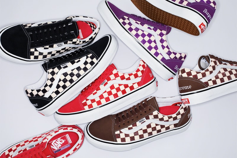 Supreme Vans Swarovski Old Skool Collaboration Purple Red Brown Release Date