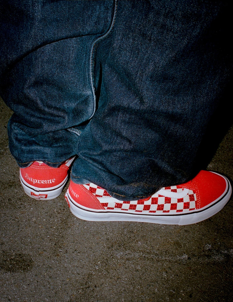 Supreme Vans Swarovski Old Skool Collaboration Purple Red Brown Release Date