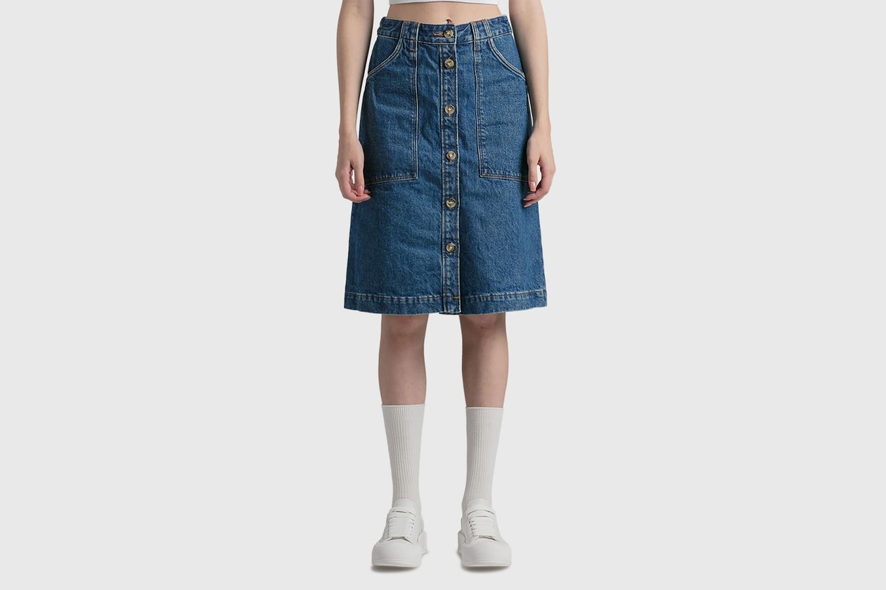 Denim Skirts Long Low-Rise Maxi Fashion Trend Y2k Bella Gigi Hadid Outfits Where to buy