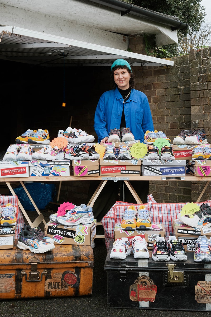helen kirkum asics footpatrol collaboration garage sale 