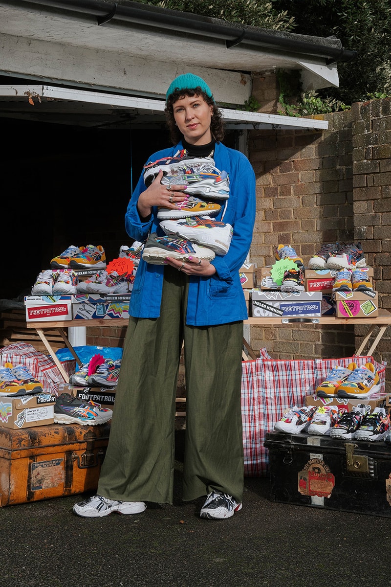 helen kirkum asics footpatrol collaboration garage sale 