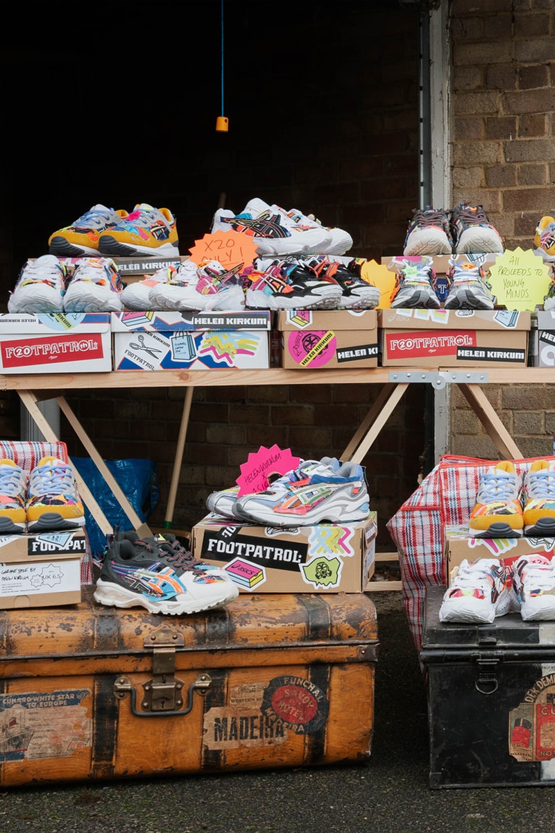 helen kirkum asics footpatrol collaboration garage sale 