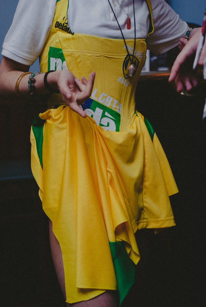 hattie crowther uk designer corsets football world cup 