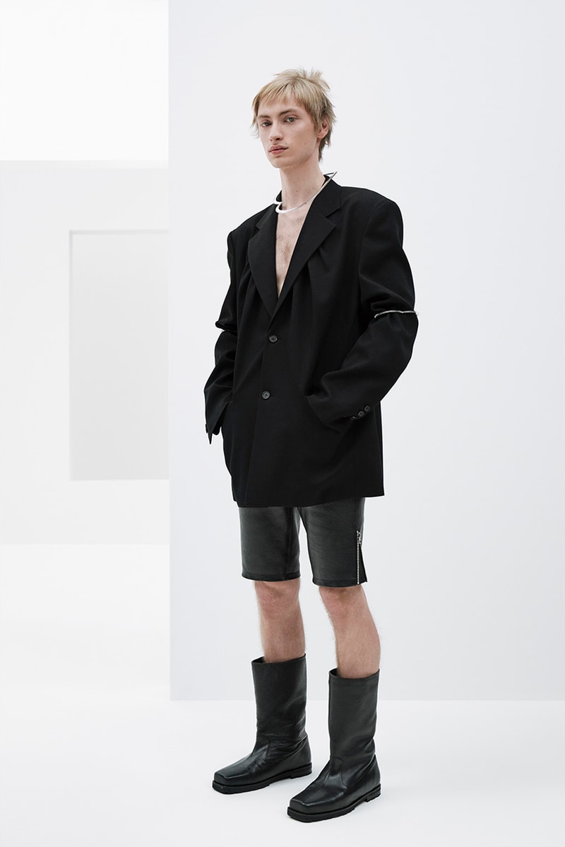 we11done spring summer rough strokes collection dresses jackets blazers PVC skirts lace bodysuits 