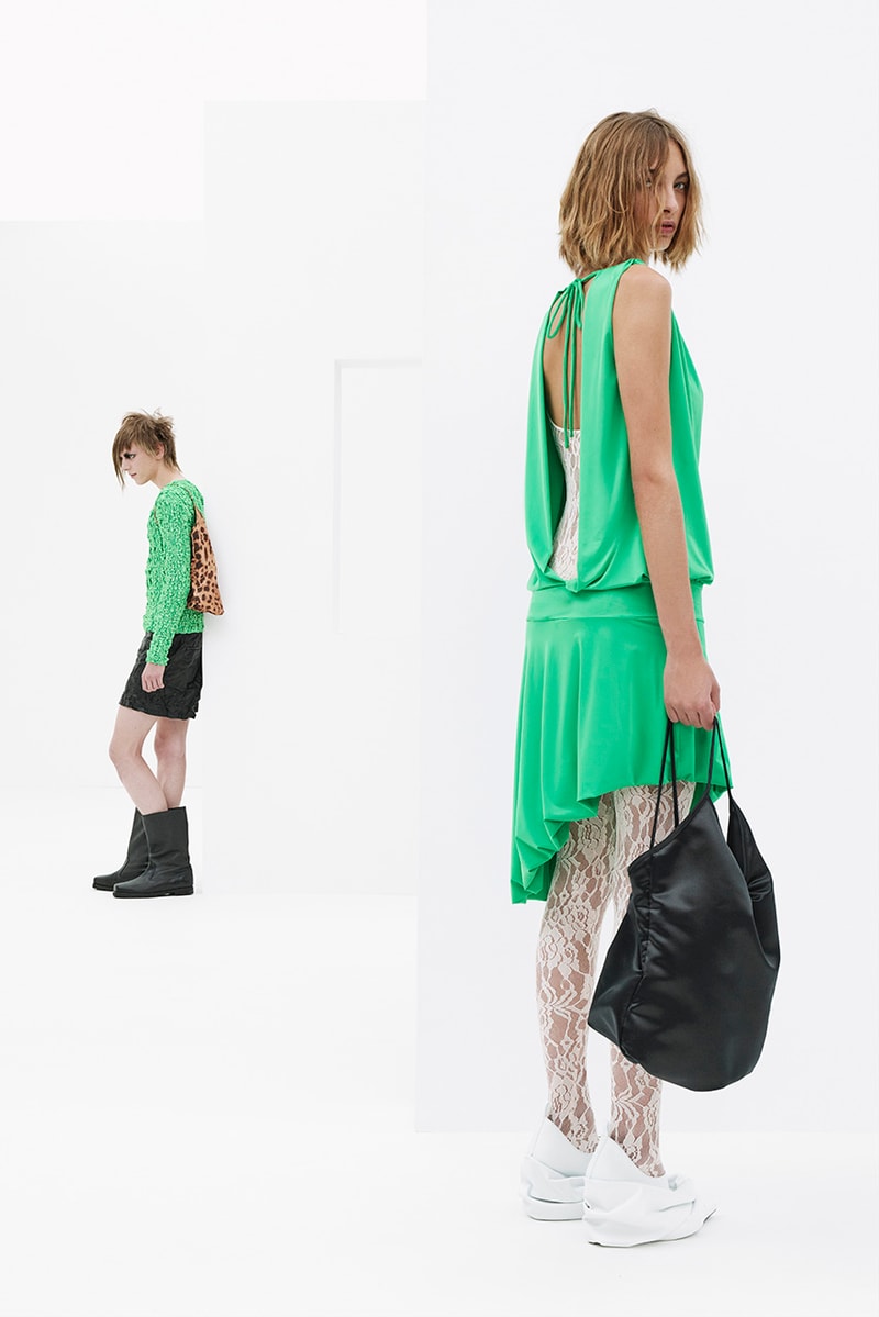 we11done spring summer rough strokes collection dresses jackets blazers PVC skirts lace bodysuits 