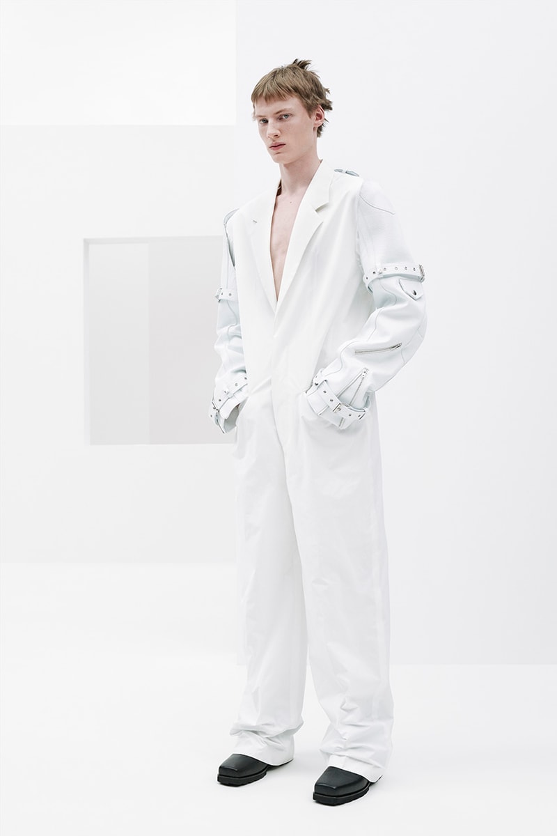 we11done spring summer rough strokes collection dresses jackets blazers PVC skirts lace bodysuits 