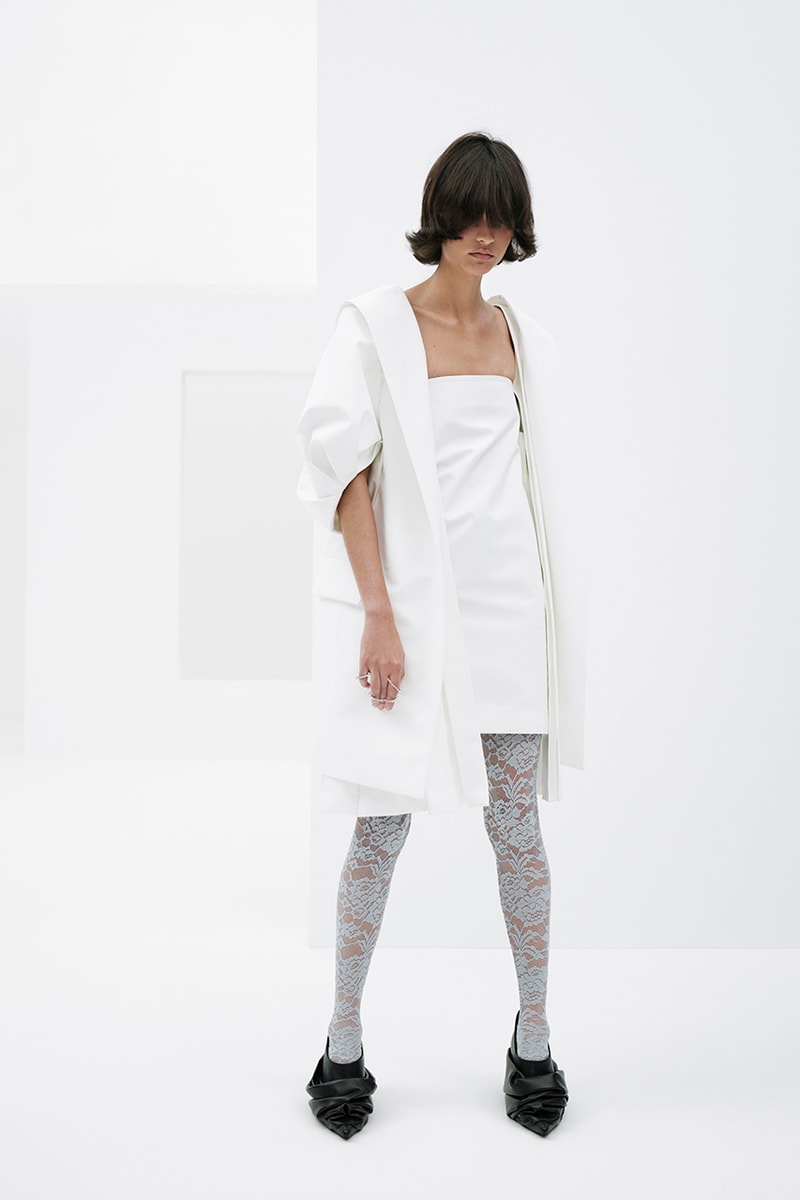 we11done spring summer rough strokes collection dresses jackets blazers PVC skirts lace bodysuits 