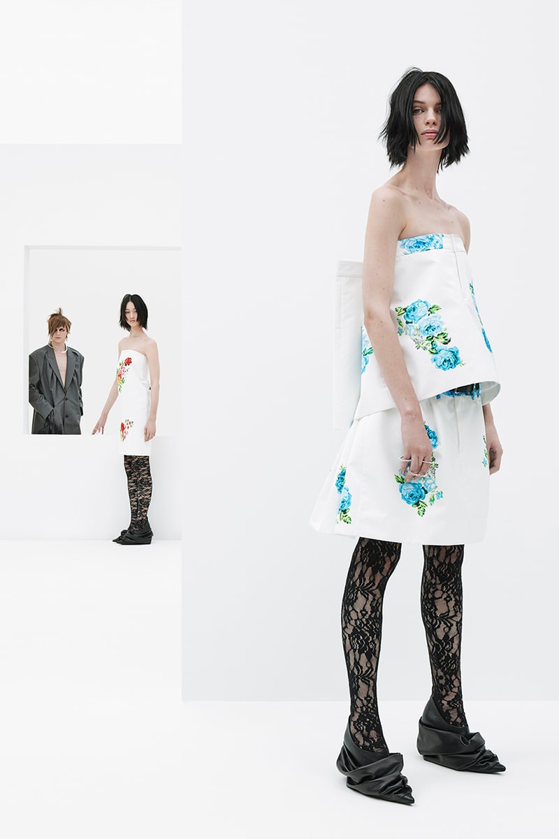 we11done spring summer rough strokes collection dresses jackets blazers PVC skirts lace bodysuits 