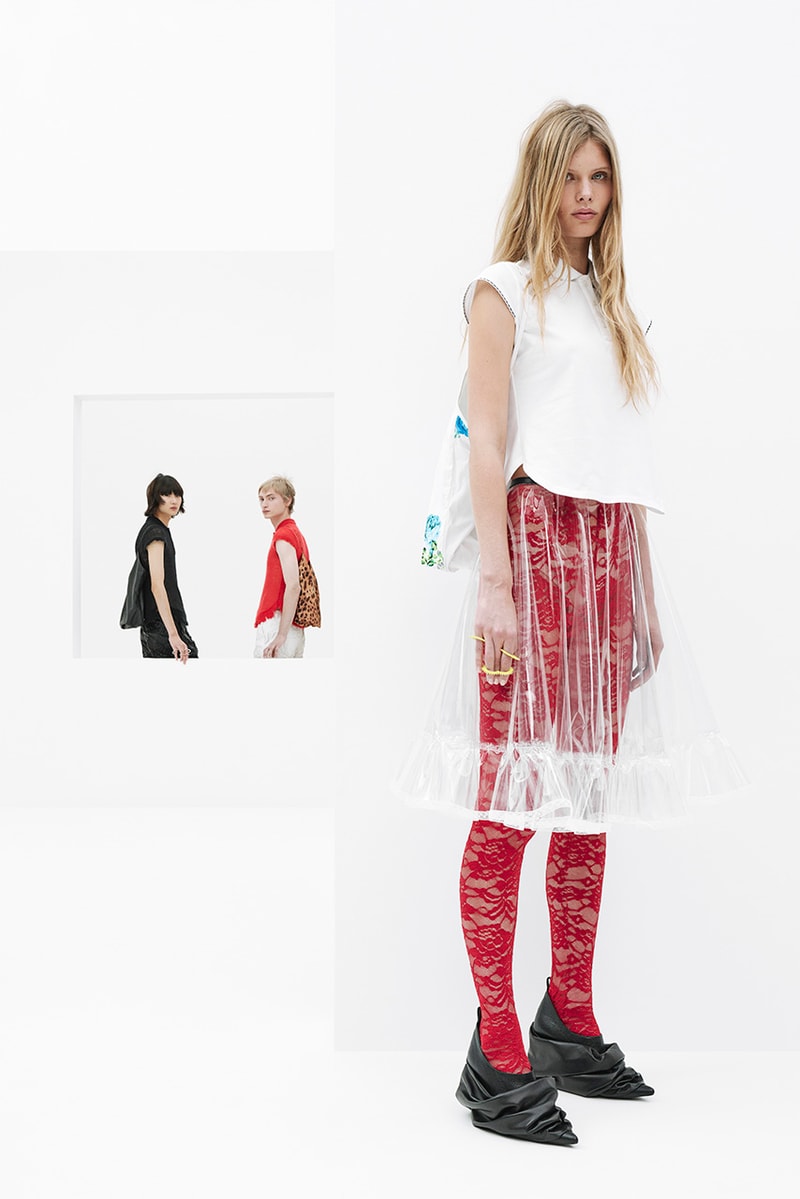 we11done spring summer rough strokes collection dresses jackets blazers PVC skirts lace bodysuits 