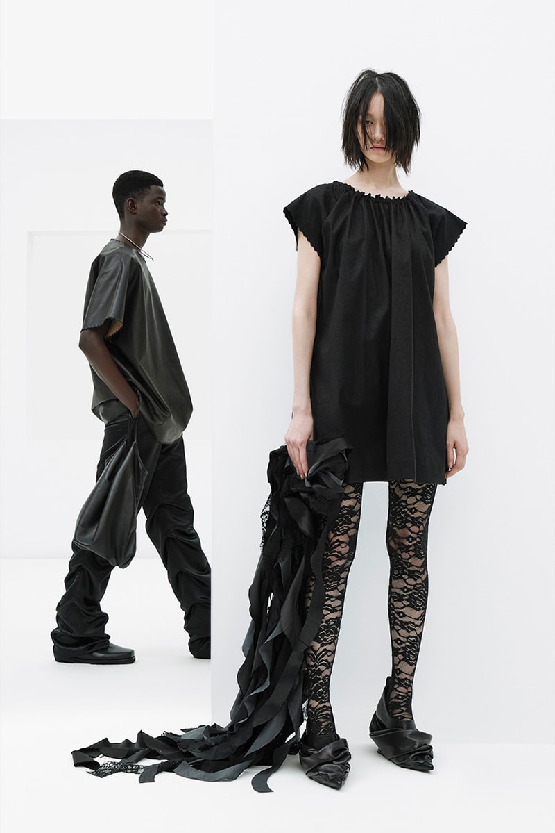 we11done spring summer rough strokes collection dresses jackets blazers PVC skirts lace bodysuits 