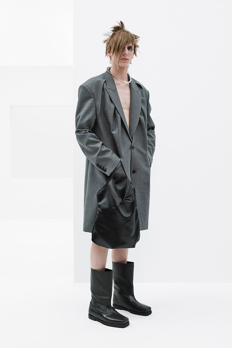 we11done spring summer rough strokes collection dresses jackets blazers PVC skirts lace bodysuits 