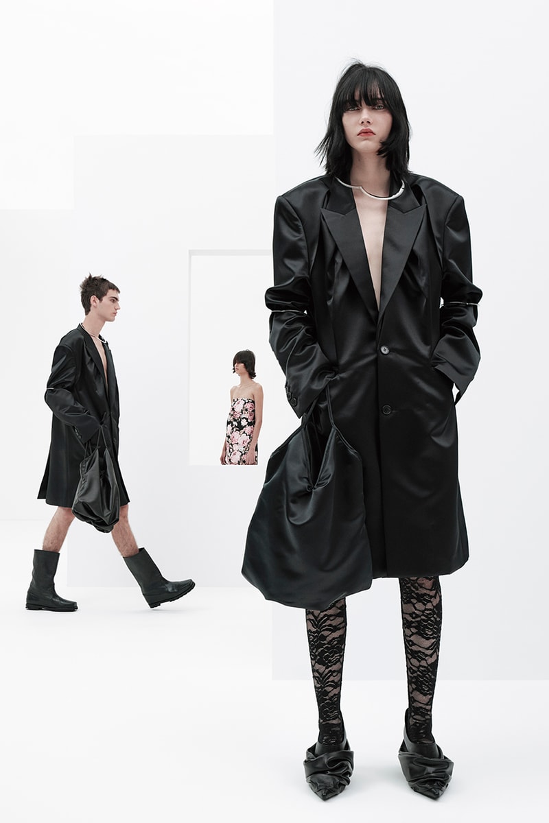 we11done spring summer rough strokes collection dresses jackets blazers PVC skirts lace bodysuits 