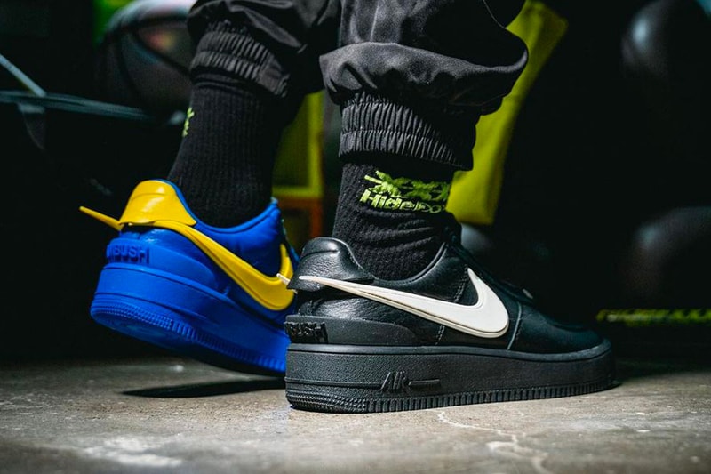 AMBUSH Yoon Ahn Nike Air Force 1 Black White Blue Yellow On Foot Price Release Date dv3464-002 dv3464-001