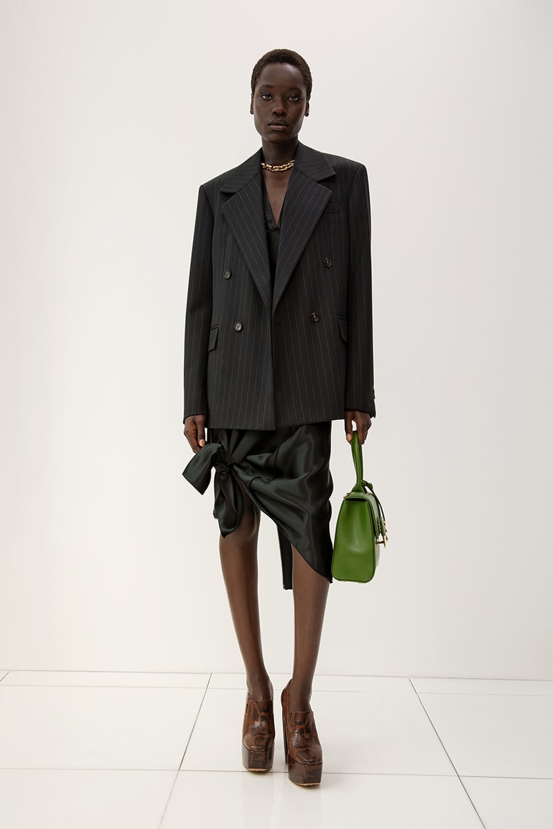 bottega veneta pre spring collection dresses coats skirts shoes handbags heels platforms 