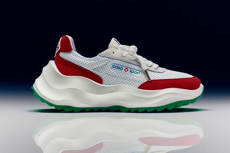 casablanca new atlantis sneaker trainer green red blue