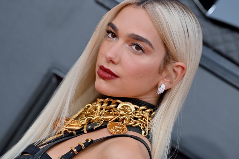 dua lipa nails instagram fashion beauty checkered chrome tiktok 