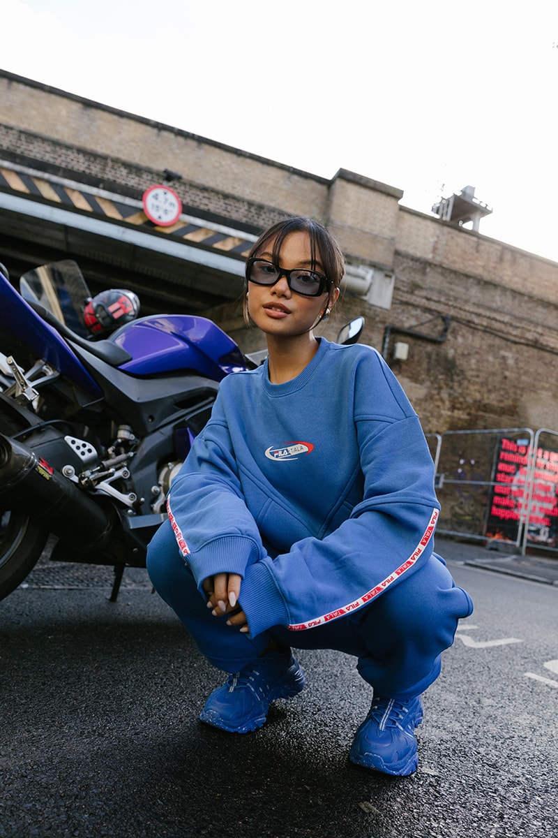 fila tala collaboration athleisure gym leggings sweatshirts zip up tops