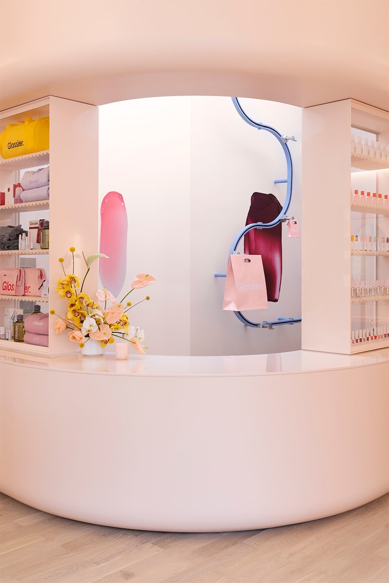 Glossier Brooklyn, New York welcome bar