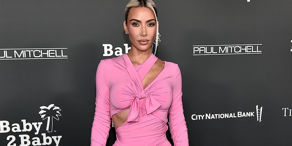 kim kardashian pink balenciaga dress Kim Kardashian Goes Hot Pink in Balenciaga at Paris Couture Week