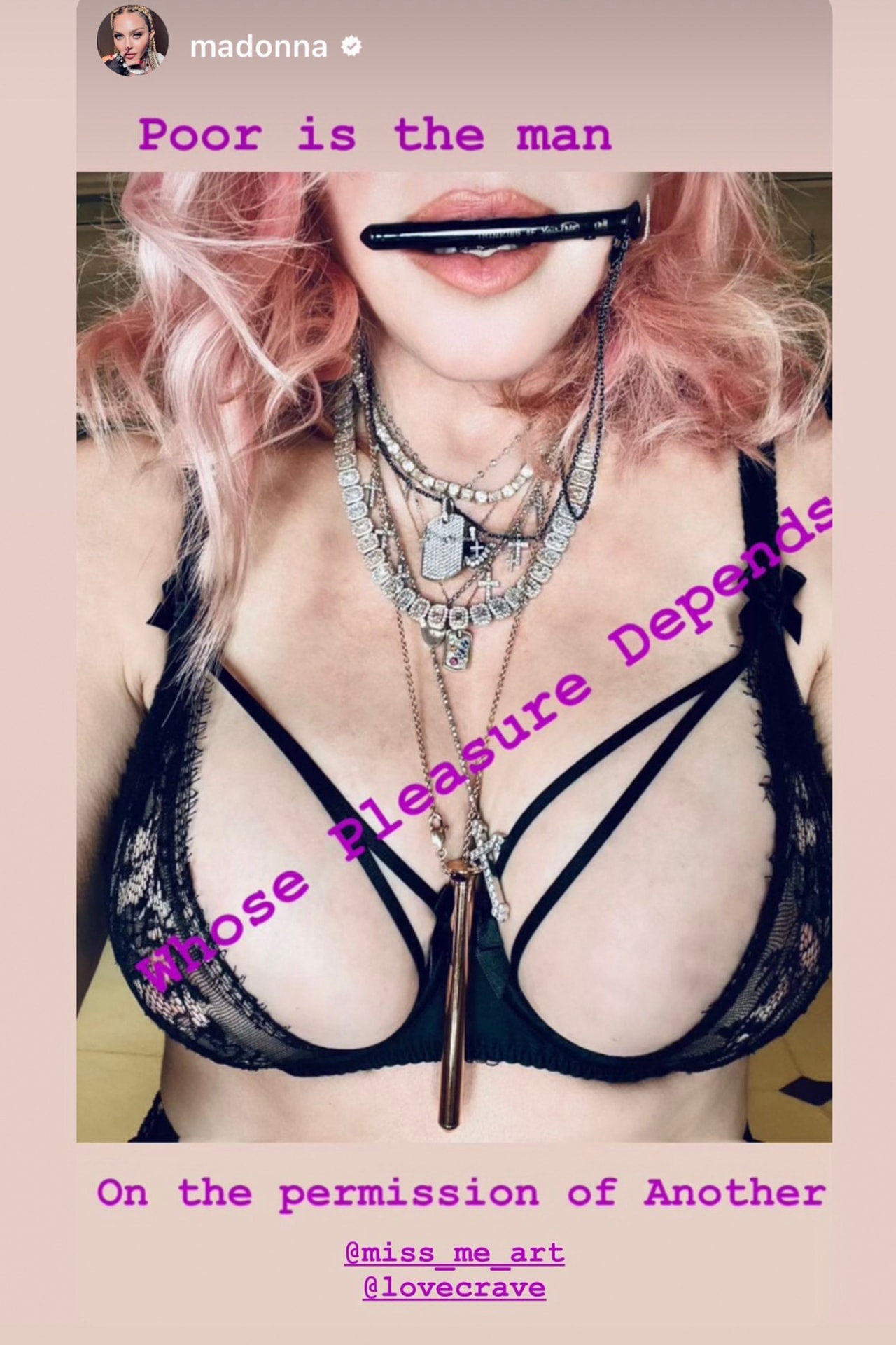 madonna vibrator necklace crave vesper 2 pleasure don't repress yourself sex fashion 