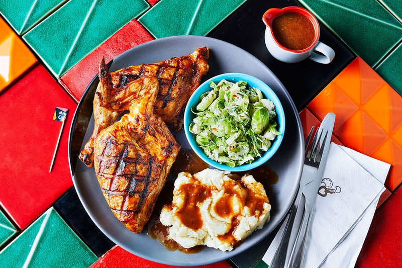nando's christmas uk menu chicken peri peri gravy chips macho peas